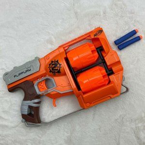 Nerf Flipfury Zombie Strike 12 Dart Blaster Duel Flipping Drums Tested & Works